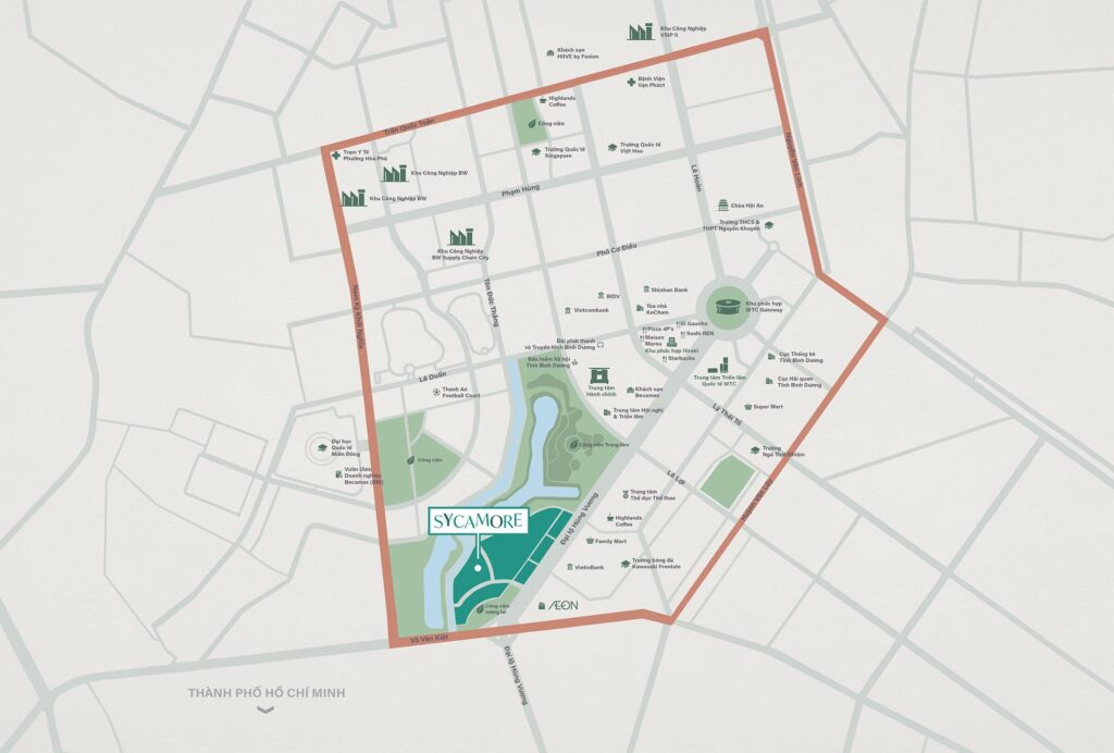 Sycamore Bình Dương, dự án phát triển tương lai đầy triển vọng 5 Trung tâm kết nối mới | Dự án Sycamore
