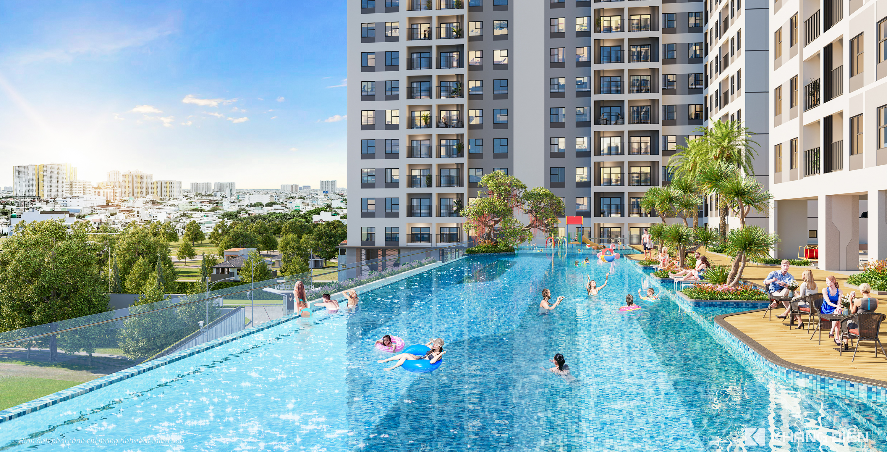 Đắm mình trong làn nước xanh mát tại khu hồ bơi trên cao, hướng tầm nhìn về thành phố, tận hưởng không gian thư giãn tuyệt vời. Đắm mình trong làn nước xanh mát tại khu hồ bơi trên cao, hướng tầm nhìn về thành phố, tận hưởng không gian thư giãn tuyệt vời.