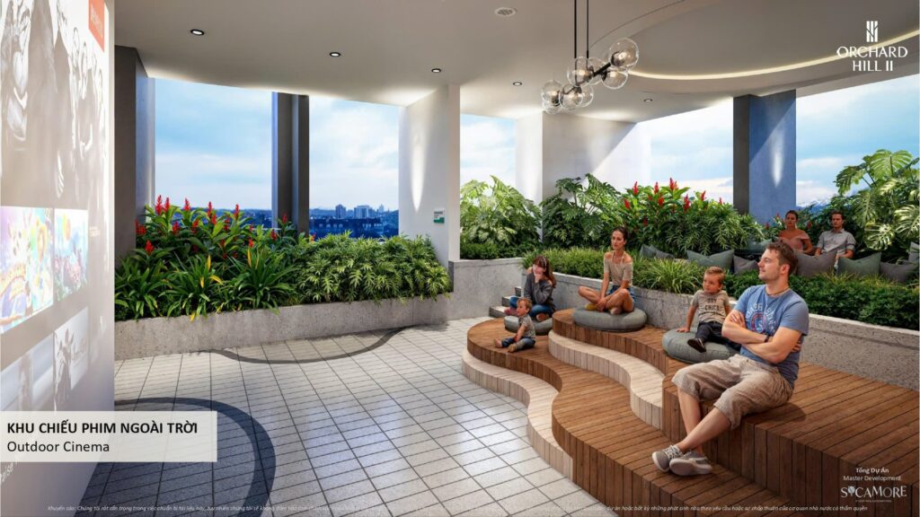 Chính thức mở cửa nhà mẫu Orchard Hill CapitaLand - Tổng dự án Sycamore 22 Khu chieu phim ngoai troi Tien ich Orchard Hill 2