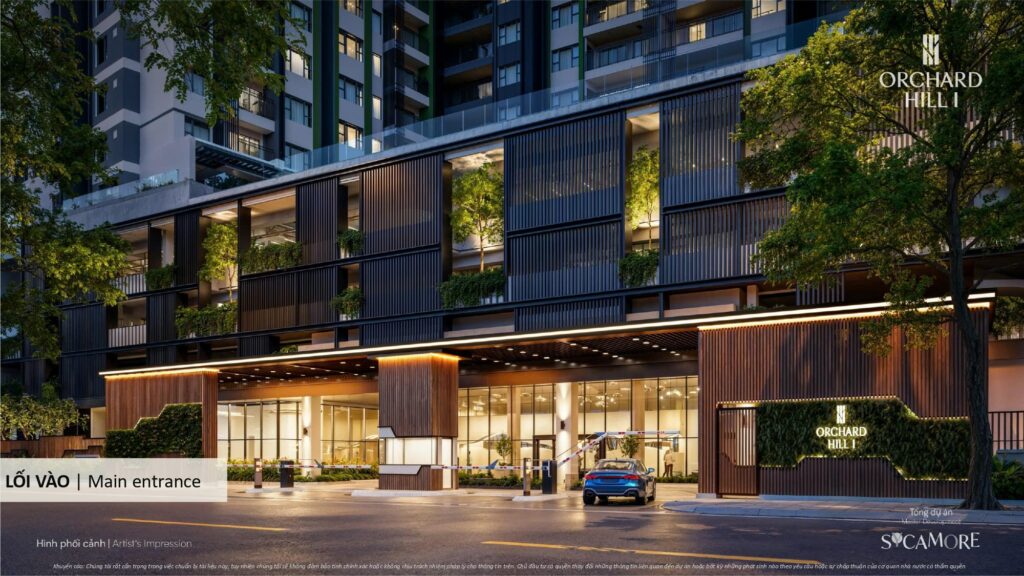 Chính thức mở cửa nhà mẫu Orchard Hill CapitaLand - Tổng dự án Sycamore 5 Loi vao Orchard Hill 1