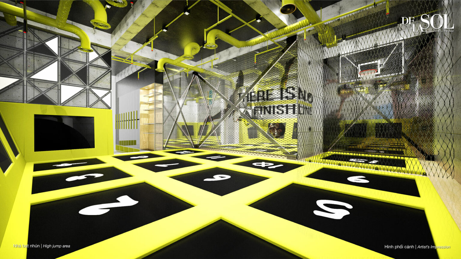 De La Sol chinh phục thế hệ trẻ với không gian sống ngập tràn cảm hứng âm nhạc 4 Nhà bạt nhún lần đầu tiên được tích hợp trong tiện ích nội khu tại một dự án dân cư cao cấp. Ảnh: CapitaLand Development (Việt Nam)