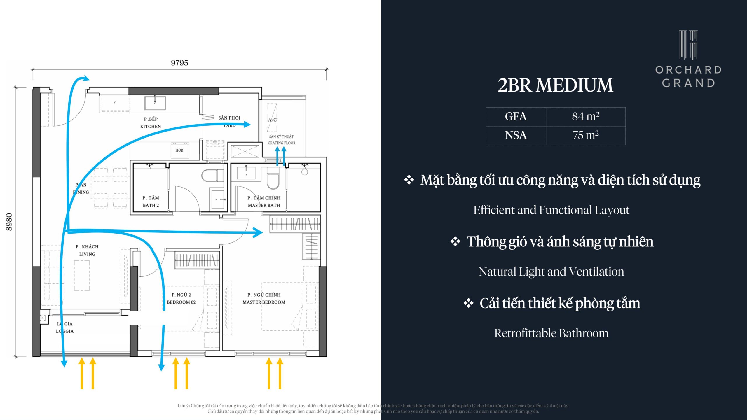 Căn hộ Orchard Grand – Phân khu cao tầng đẳng cấp tại Sycamore 6 Layout Căn hộ 2PN @Orchard GrandLayout Căn hộ 2PN @Orchard Grang