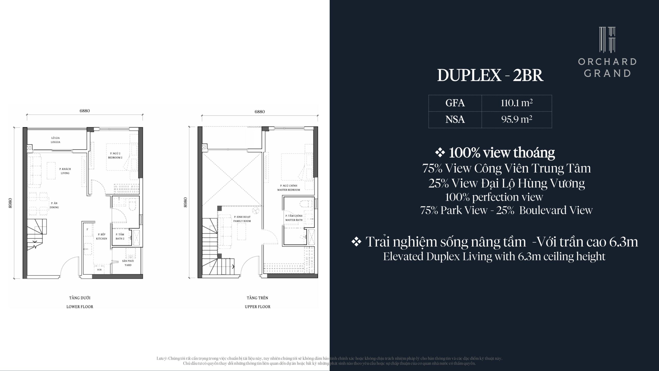 Căn hộ Orchard Grand – Phân khu cao tầng đẳng cấp tại Sycamore 8 Layout Căn hộ Duplex @Orchard Grand