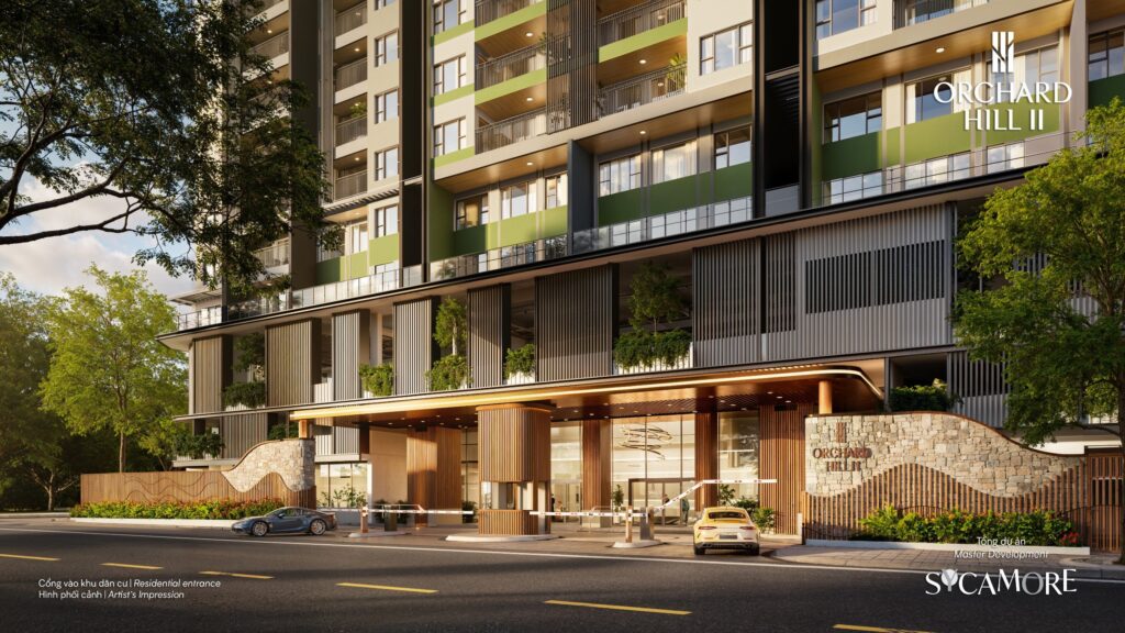 Chính thức Sự kiện ra mắt Đặc biệt Orchard Hill Sycamore 26.10.2024 7 Phối cảnh cổng vào Phân khu căn hộ Orchard Hill Sycamore