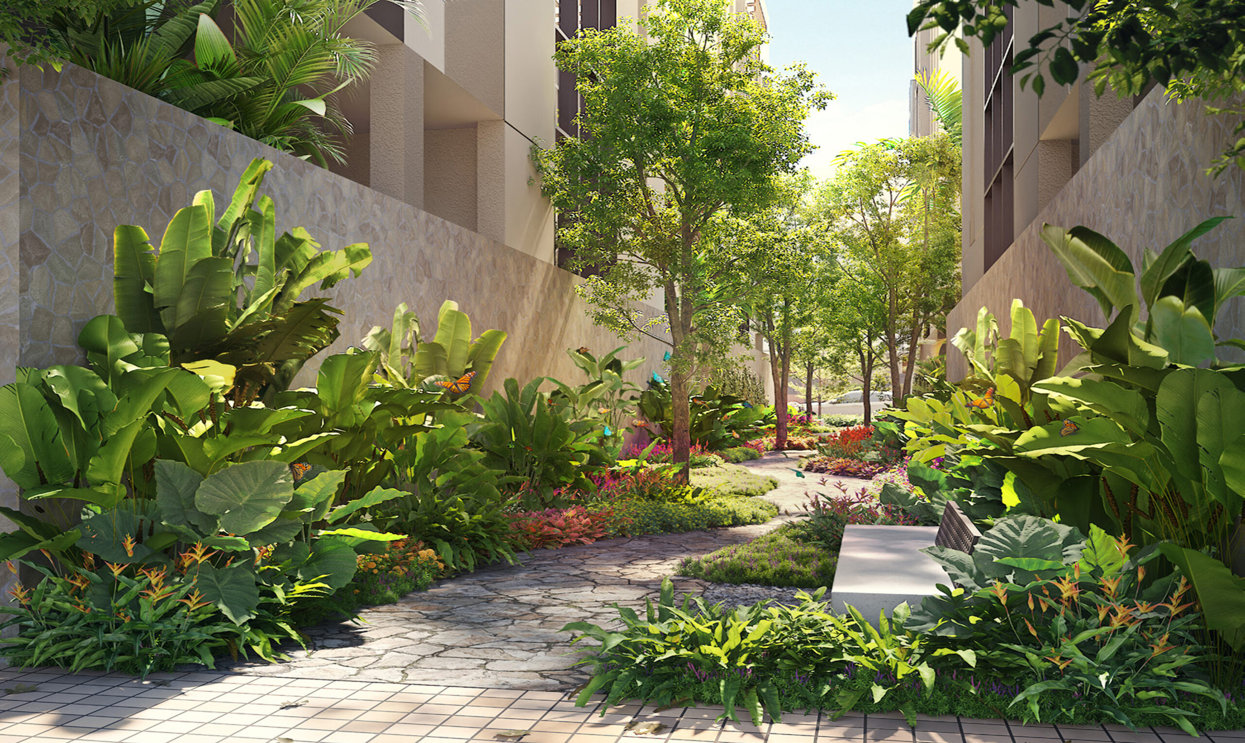 Tâm điểm đầu tư lớn, bền vững phong cách sống cao cấp cùng Sycamore Bình Dương 3 VƯỜN CẢNH QUAN | Sensory Gardens