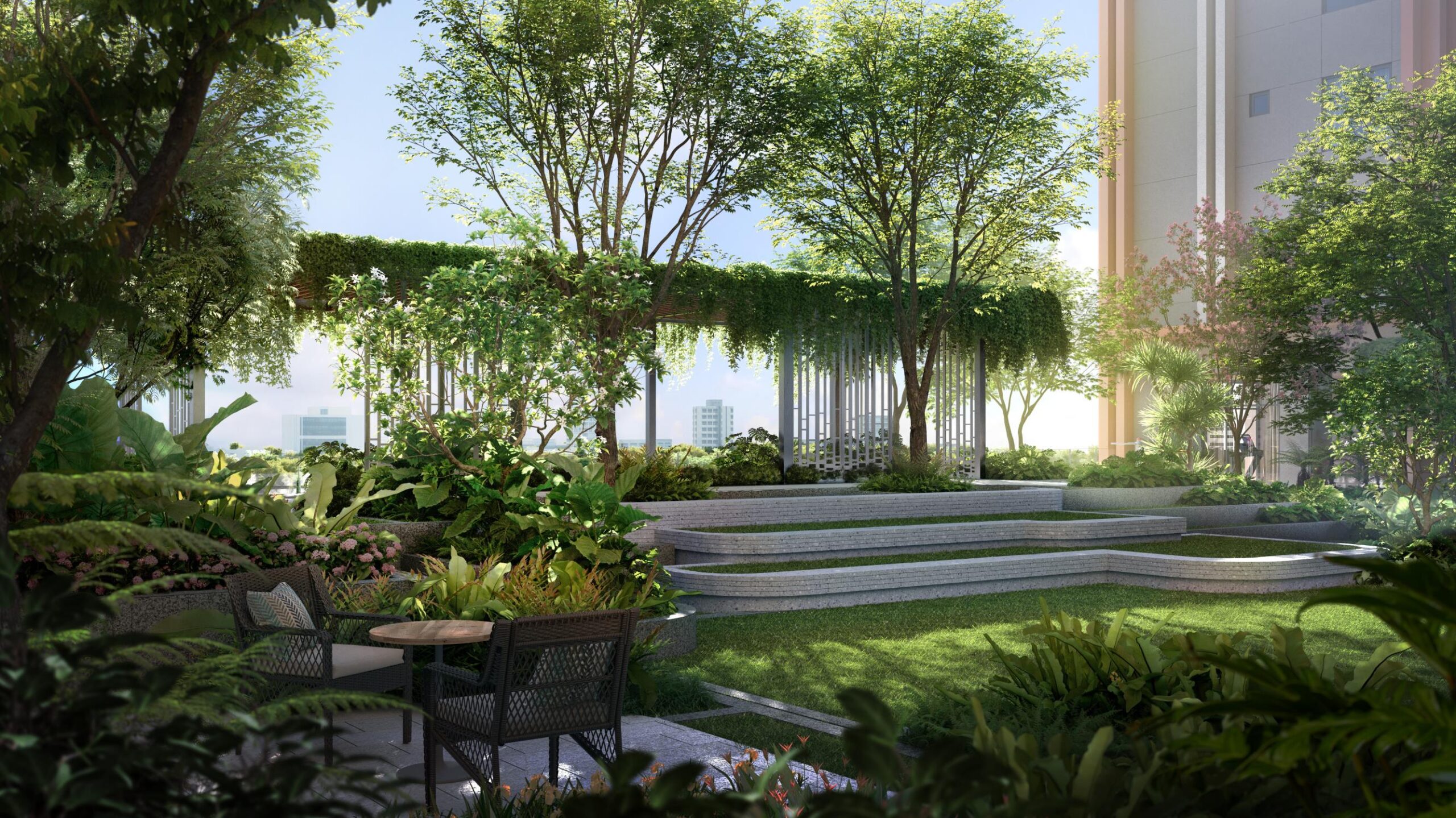 4 phân khu - Kiến tạo chuẩn sống toàn diện tại Orchard Grand Bình Dương 7 Vườn an yên Orchard Grand Bình Dương