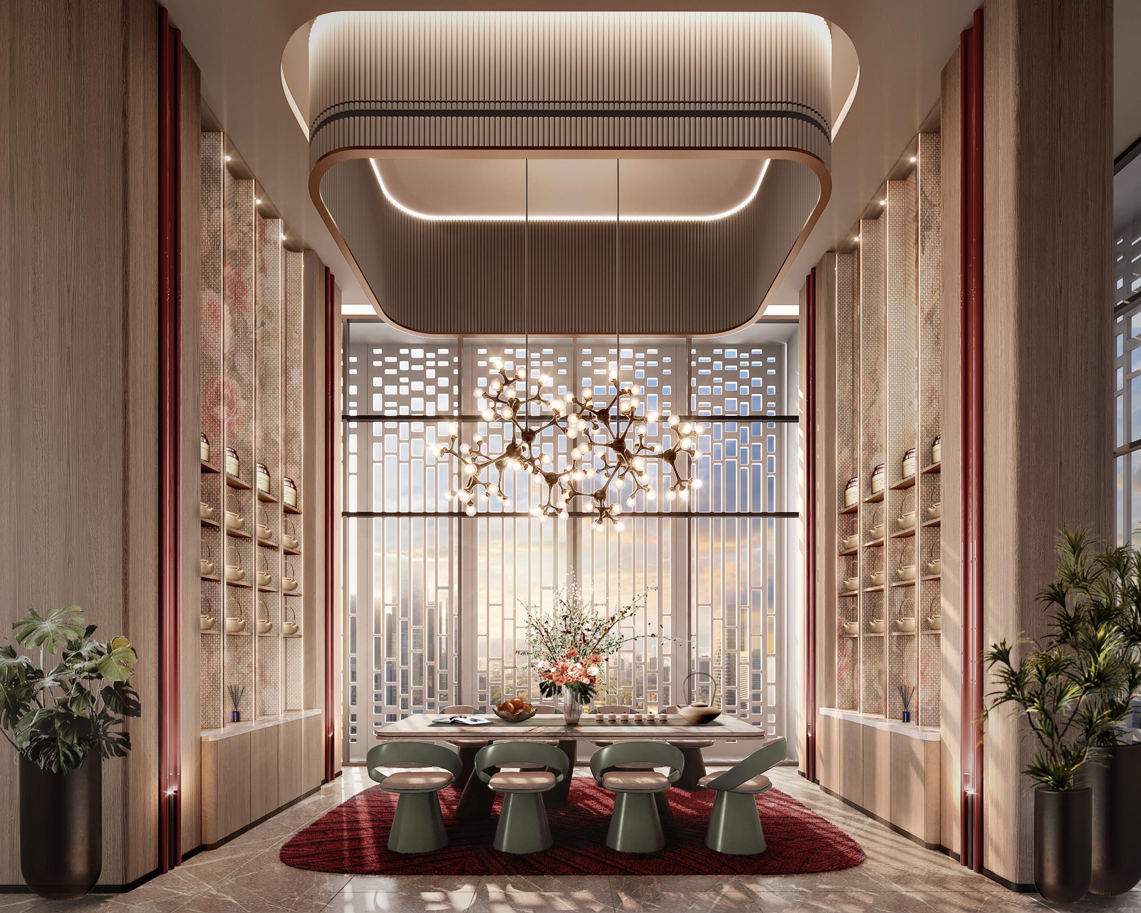 4 phân khu - Kiến tạo chuẩn sống toàn diện tại Orchard Grand Bình Dương 17 Phòng thưởng trà trên không Orchard Grand Bình Dương