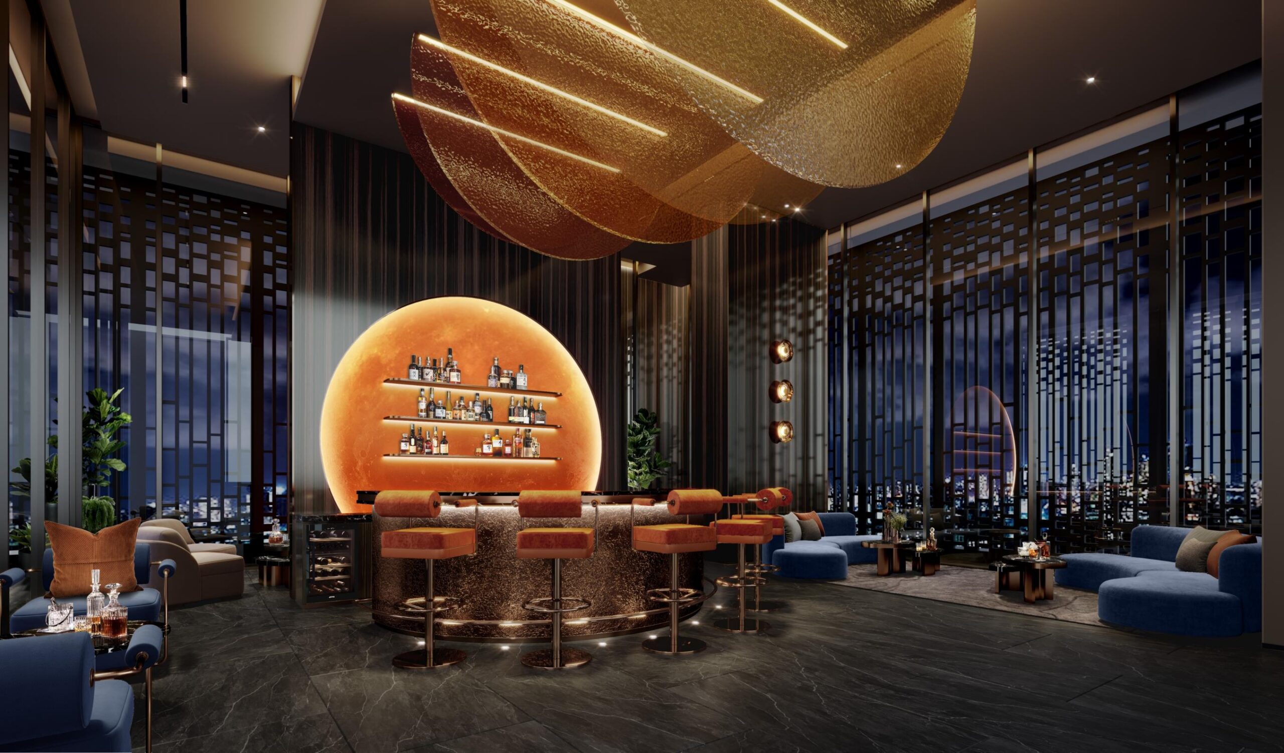 4 phân khu - Kiến tạo chuẩn sống toàn diện tại Orchard Grand Bình Dương 18 Sảnh rượu trên không Orchard Grand Bình Dương