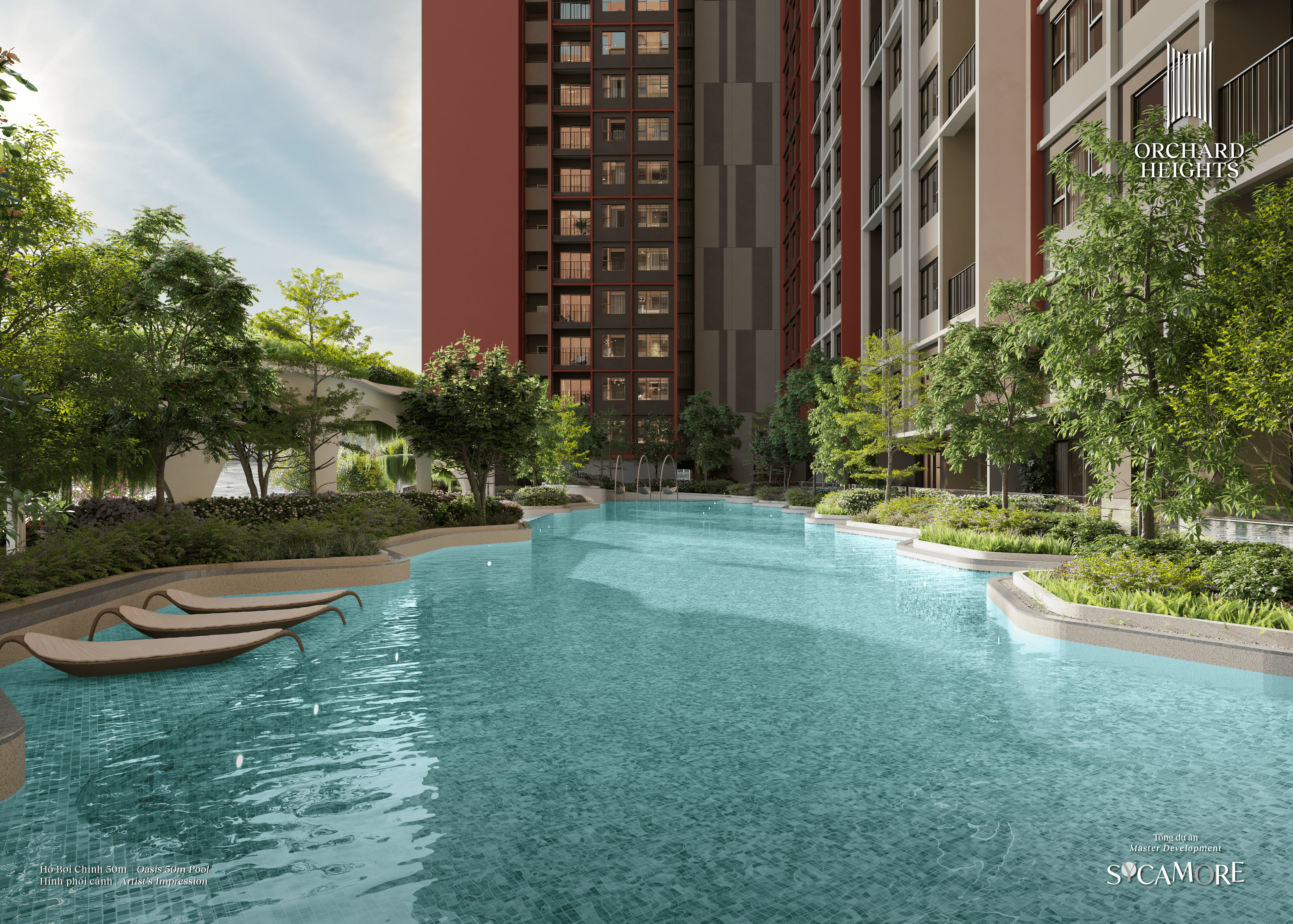 CapitaLand: Ra Mắt 436 Căn Hộ Cao Cấp Orchard Heights, Thành Phố Mới Bình Dương 8 Orchard Heights @ Sycamore Oasis 50m Pool