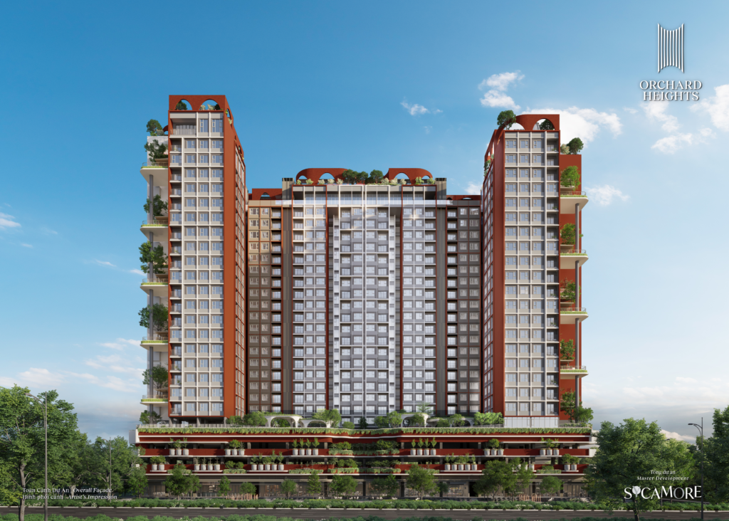 CapitaLand: Ra Mắt 436 Căn Hộ Cao Cấp Orchard Heights, Thành Phố Mới Bình Dương 2 Orchard Heights @ Sycamore - Overall Façade