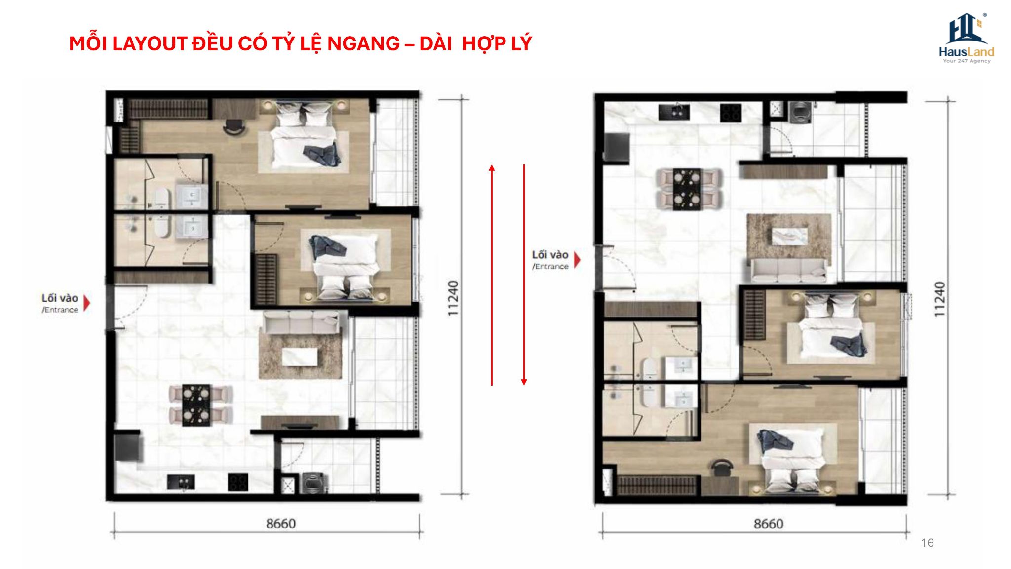 Căn hộ Midori Park The TEN - Chuẩn sống thượng lưu 4 Layout căn hộ 2PN