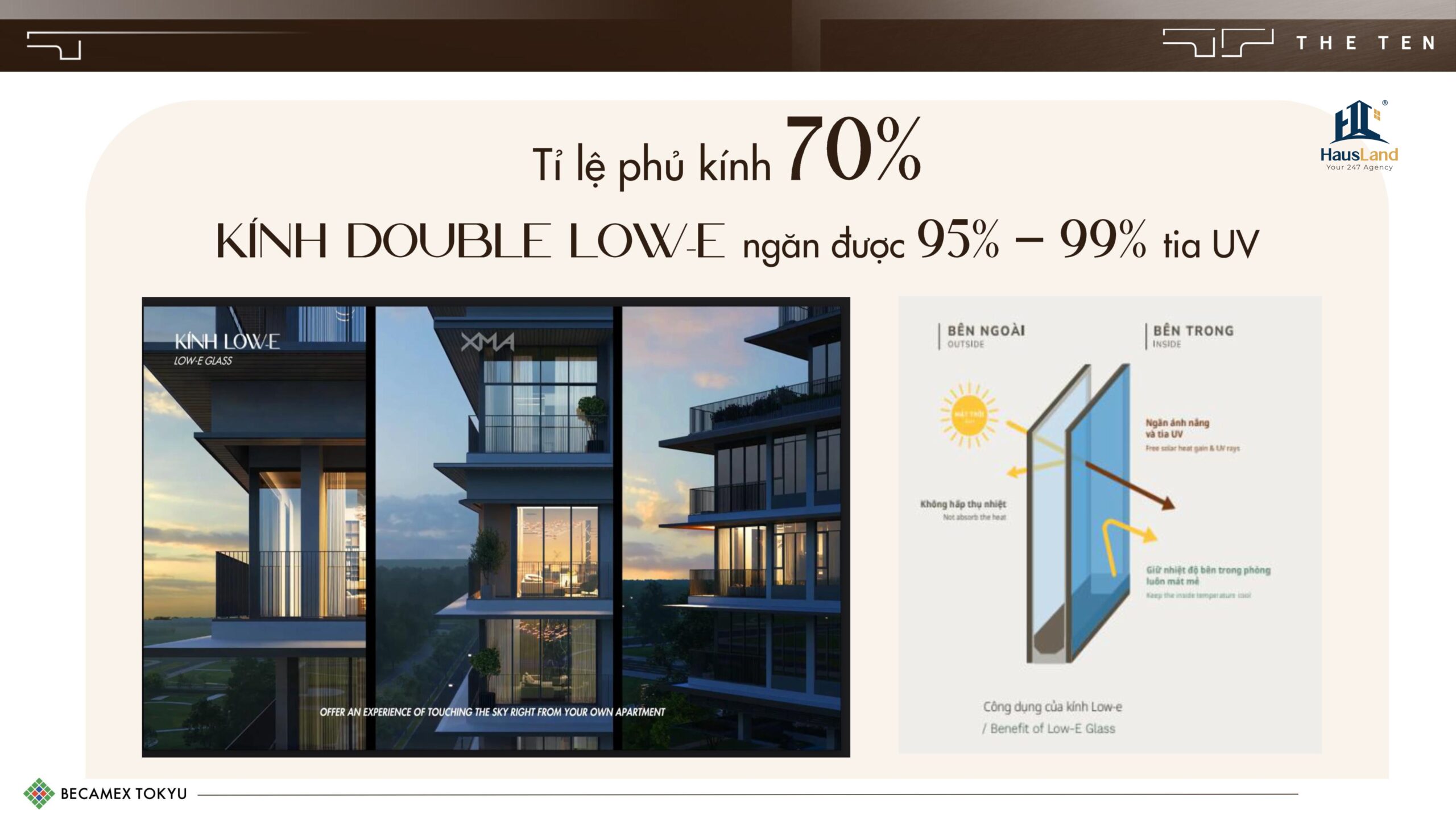 Midori Park The TEN – Dấu ấn mới căn hộ cao cấp Bình Dương 3 Tỷ lệ kính bao phủ lên tới 70% Midori Park The TEN