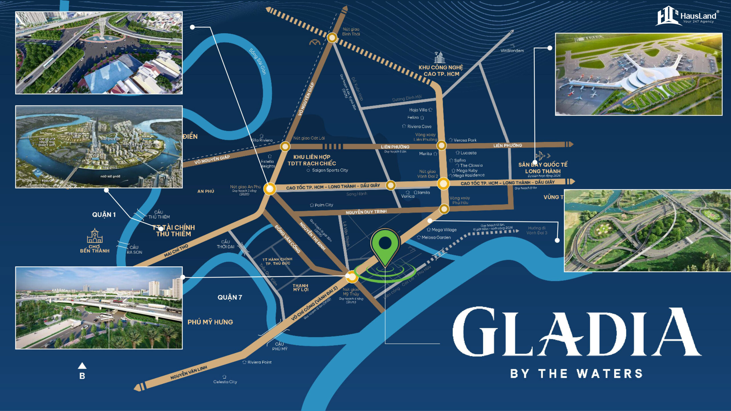Giá bán Gladia by The Waters – Thông tin mới nhất 2025 5 Vị trí dự án Gladia by the Waters